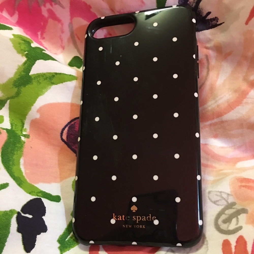 Black Polka Dot Kate Spade iPhone 7/8 Plus Case